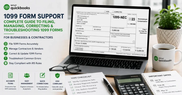 1099 Form Support Guide: Filing, Corrections, Deadlines & QuickBooks Help