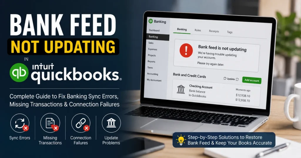 Bank Feed Not Updating in QuickBooks | Fix Banking Sync Errors, Missing Transactions & Connection Issues (2026 Guide)