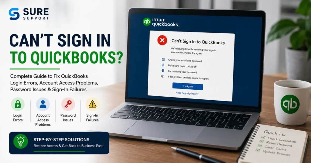 Can't Sign In to QuickBooks? Fix Login Errors & Access Issues