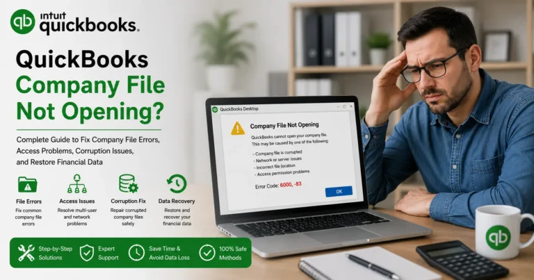 QuickBooks Company File Not Opening? Fix File Errors, Corruption & Access Issues