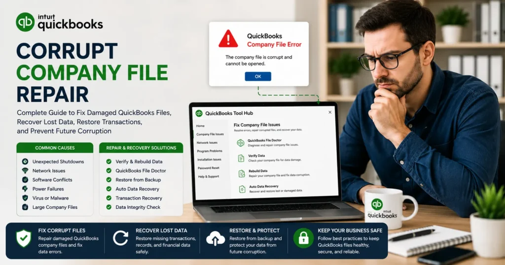 Corrupt Company File Repair: Fix Damaged QuickBooks Files Fast