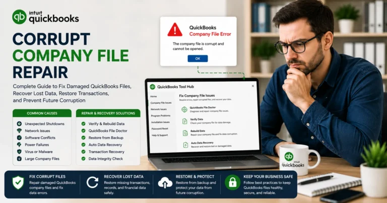Corrupt Company File Repair: Fix Damaged QuickBooks Files Fast