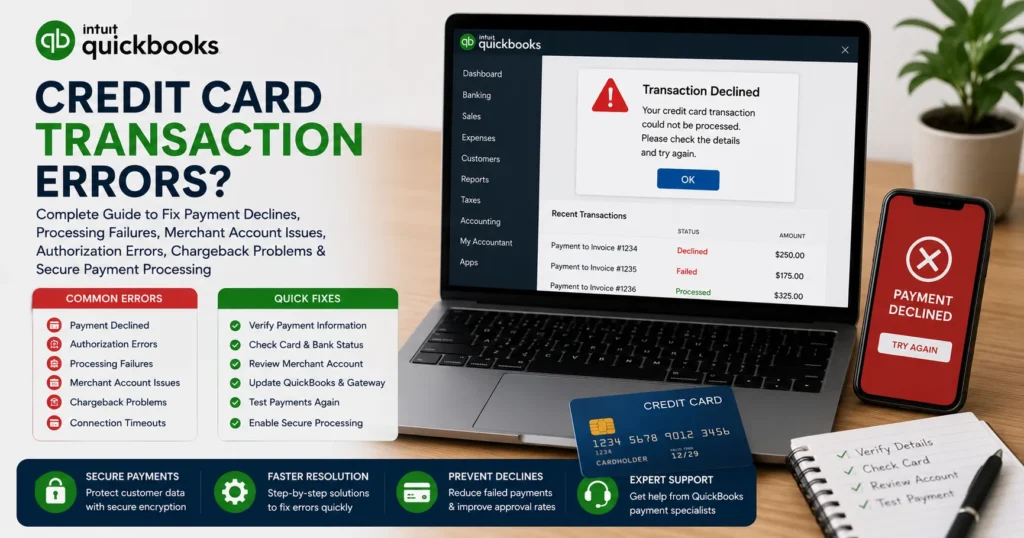 Credit Card Transaction Errors in QuickBooks: Fix Payment Declines & Processing Failures