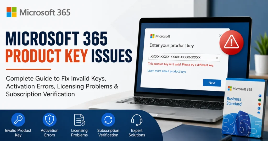 Microsoft 365 Product Key Issues: Complete Guide to Fix Invalid Keys, Activation Errors, Licensing Problems & Subscription Verification