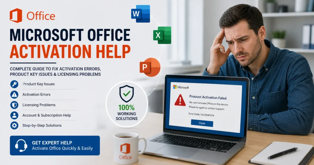Microsoft Office Activation Help: Complete Guide to Fix Activation Errors, Product Key Issues & Licensing Problems