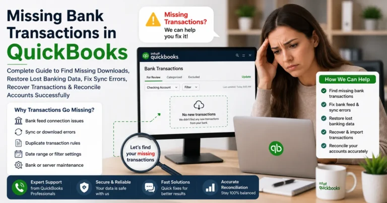 Missing Bank Transactions in QuickBooks | Fix Sync & Download Issues