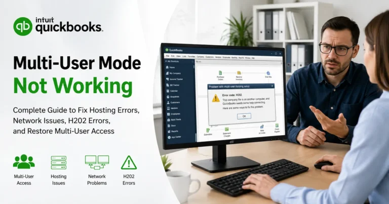 Multi-User Mode Not Working in QuickBooks? Fix H202 & Hosting Errors