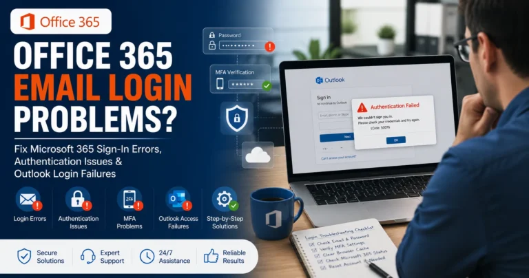 Office 365 Email Login Problems: Complete Guide to Fix Microsoft 365 Sign-In Errors, Authentication Issues & Outlook Login Failures