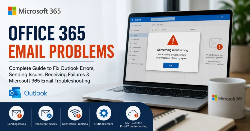 Office 365 Email Problems: Complete Guide to Fix Outlook Errors, Sending Issues, Receiving Failures & Microsoft 365 Email Troubleshooting