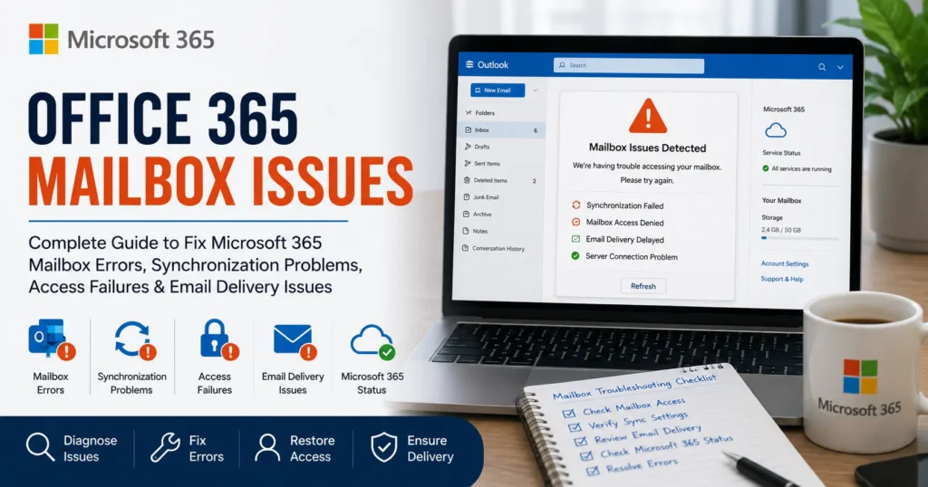 Office 365 Mailbox Issues: Complete Guide to Fix Microsoft 365 Mailbox Errors, Sync Problems, Access Issues & Email Delivery Failures