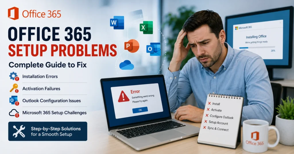 Office 365 Setup Problems: Complete Guide to Fix Installation, Activation & Configuration Errors