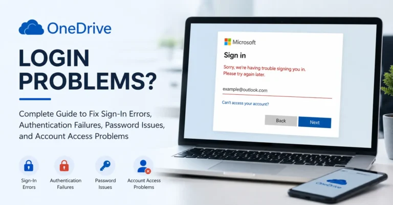OneDrive Login Problems: Complete Guide to Fix Sign-In Errors, Authentication Issues, Password Problems & Microsoft Account Access Failures