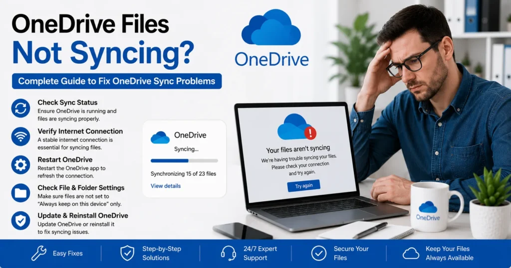 OneDrive Files Not Syncing Solution: Complete Guide to Fix OneDrive Sync Problems