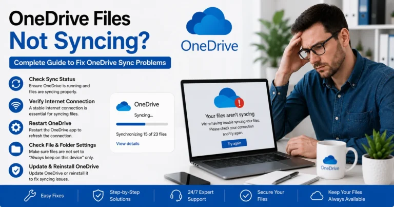 OneDrive Files Not Syncing Solution: Complete Guide to Fix OneDrive Sync Problems
