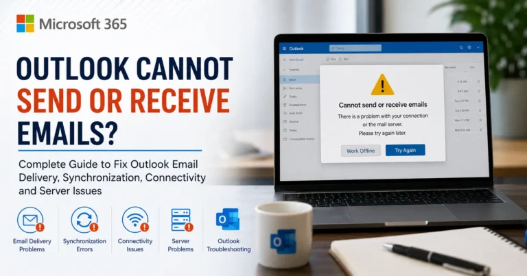 Outlook Cannot Send or Receive Emails? Complete Guide to Fix Outlook Email Delivery, Sync, Server & Connectivity Issues