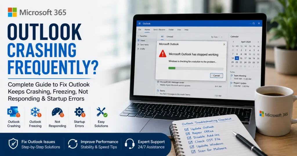 Outlook Crashing Frequently: Complete Guide to Fix Outlook Keeps Crashing, Freezing, Not Responding & Startup Errors