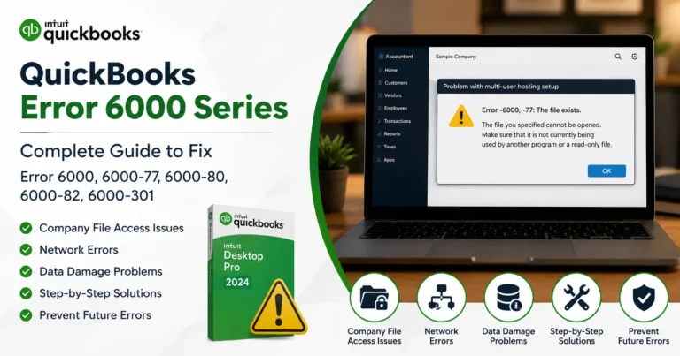 QuickBooks Error 6000 Series: Complete Guide to Fix Company File & Network Errors