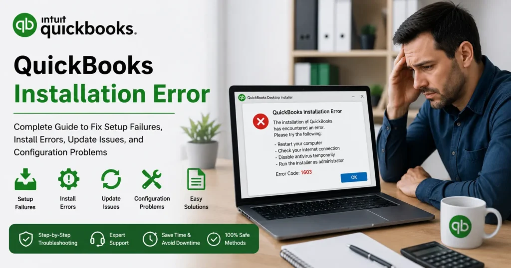 QuickBooks Installation Error: Fix Setup Failures, Error Codes & Install Issues