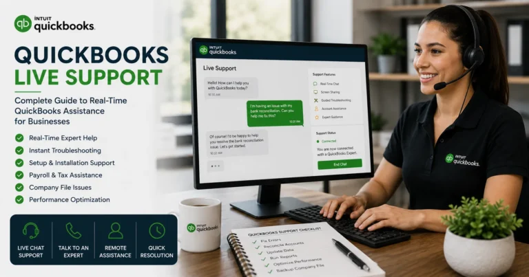 QuickBooks Live Support: Real-Time Help for Payroll, Errors, Banking, Setup & Technical Issues