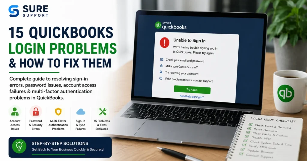 QuickBooks Login Problems: Fix Sign-In Errors & Access Issues