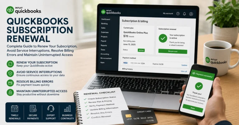 QuickBooks Subscription Renewal Guide: Fix Renewal Errors, Billing Issues & Account Access Problems