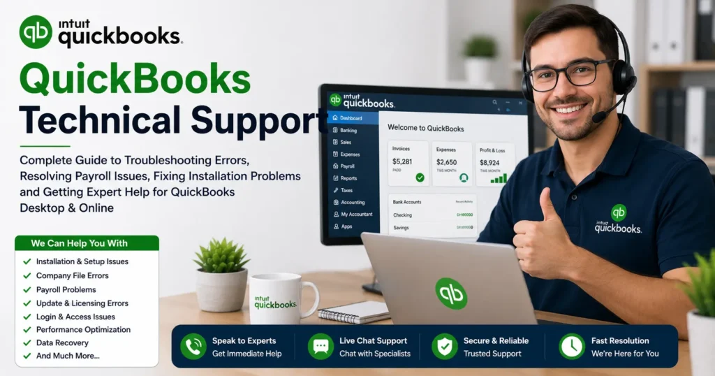 QuickBooks Technical Support: Help for Errors & Payroll