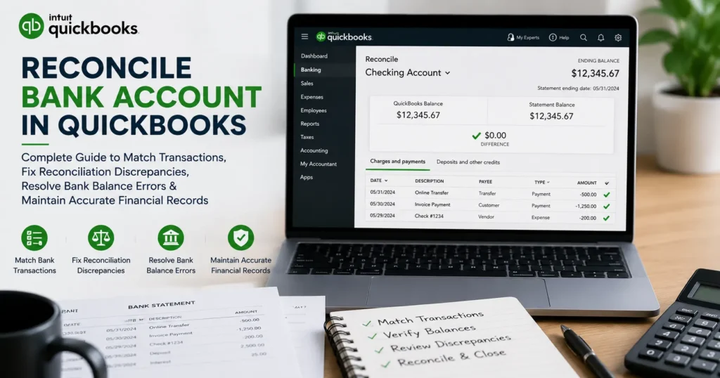 Reconcile Bank Account in QuickBooks: Fix Balance Errors & Reconciliation Issues