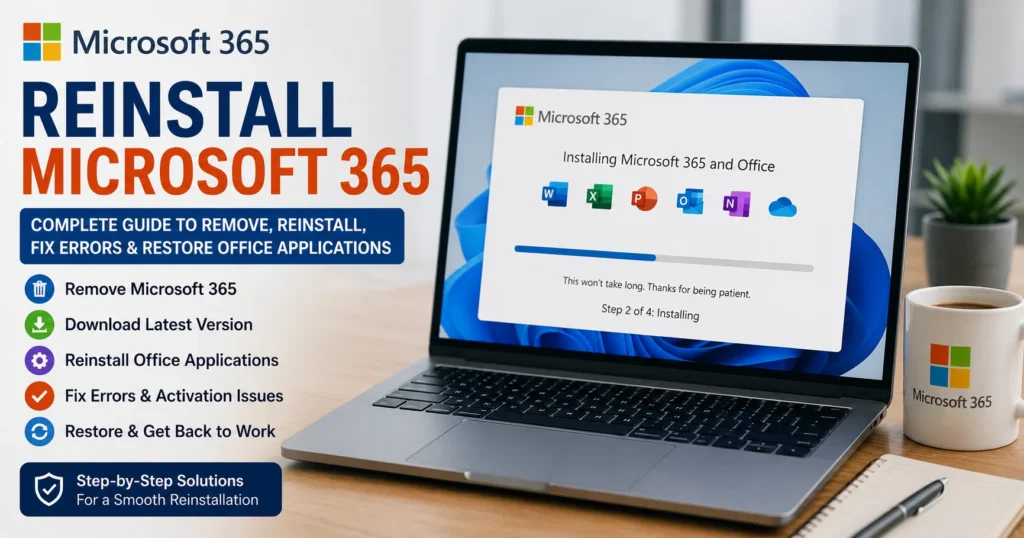 Reinstall Microsoft 365: Complete Guide to Remove, Reinstall, Fix Errors & Restore Office Apps