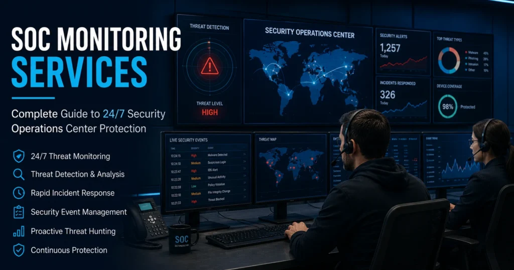 SOC Monitoring Services | 24/7 Security Operations Center Monitoring & Threat Detection