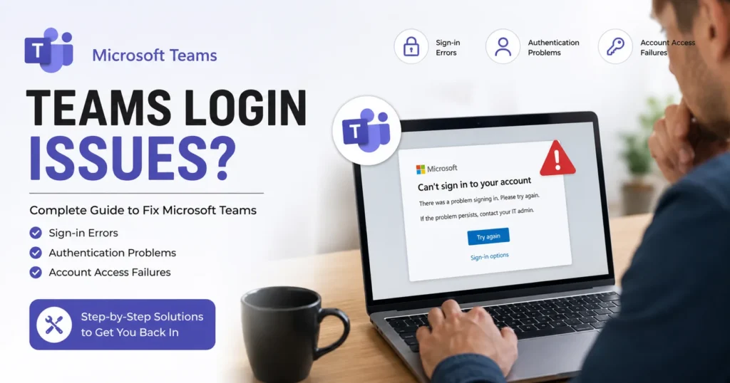 Teams Login Issues? Complete Guide to Fix Microsoft Teams Sign-In Errors, Authentication Problems & Account Access Failures