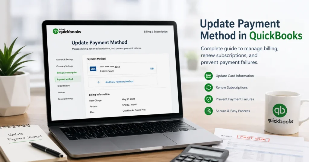 Update Payment Method in QuickBooks: Complete Guide to Fix Billing Errors, Subscription Renewals & Payment Failures