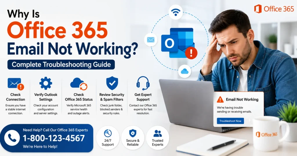 Why Is Office 365 Email Not Working? Complete Guide to Fix Outlook and Microsoft 365 Email Issues